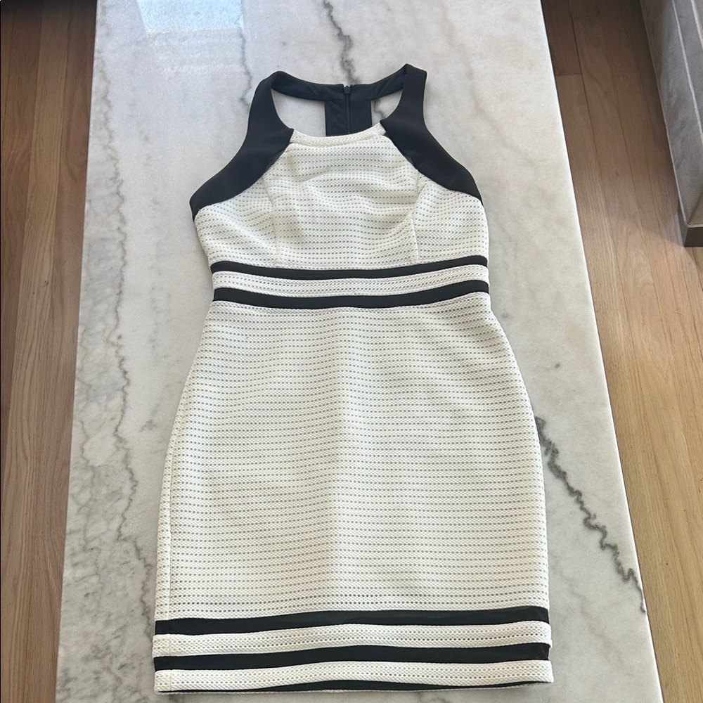 Guess Black and White Mini Dress